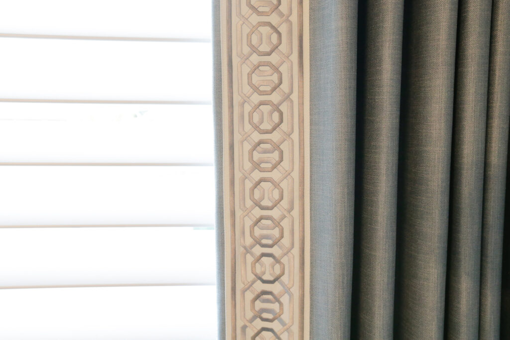 detail of custom window curtains