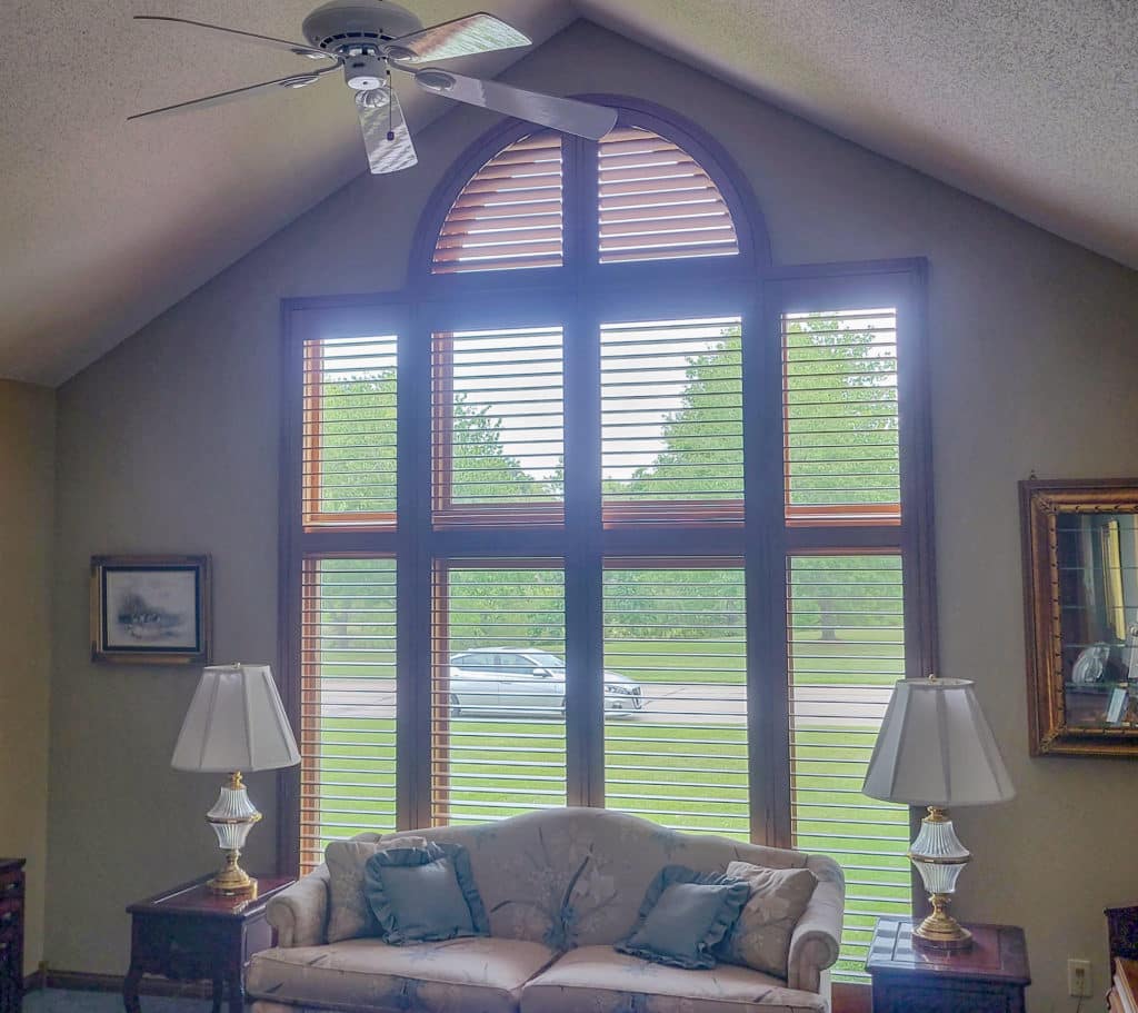 Vaulted Ceiling Plantation Shutters