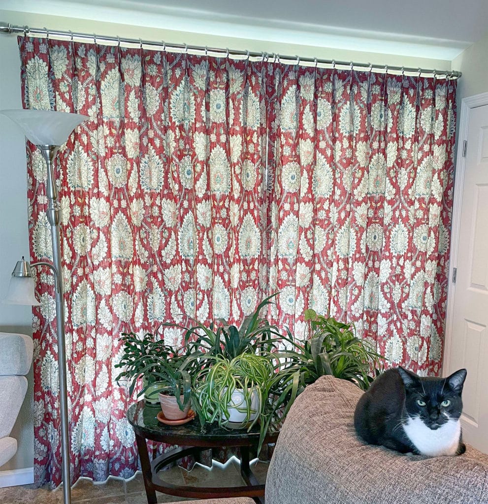 intricate patterned curtains